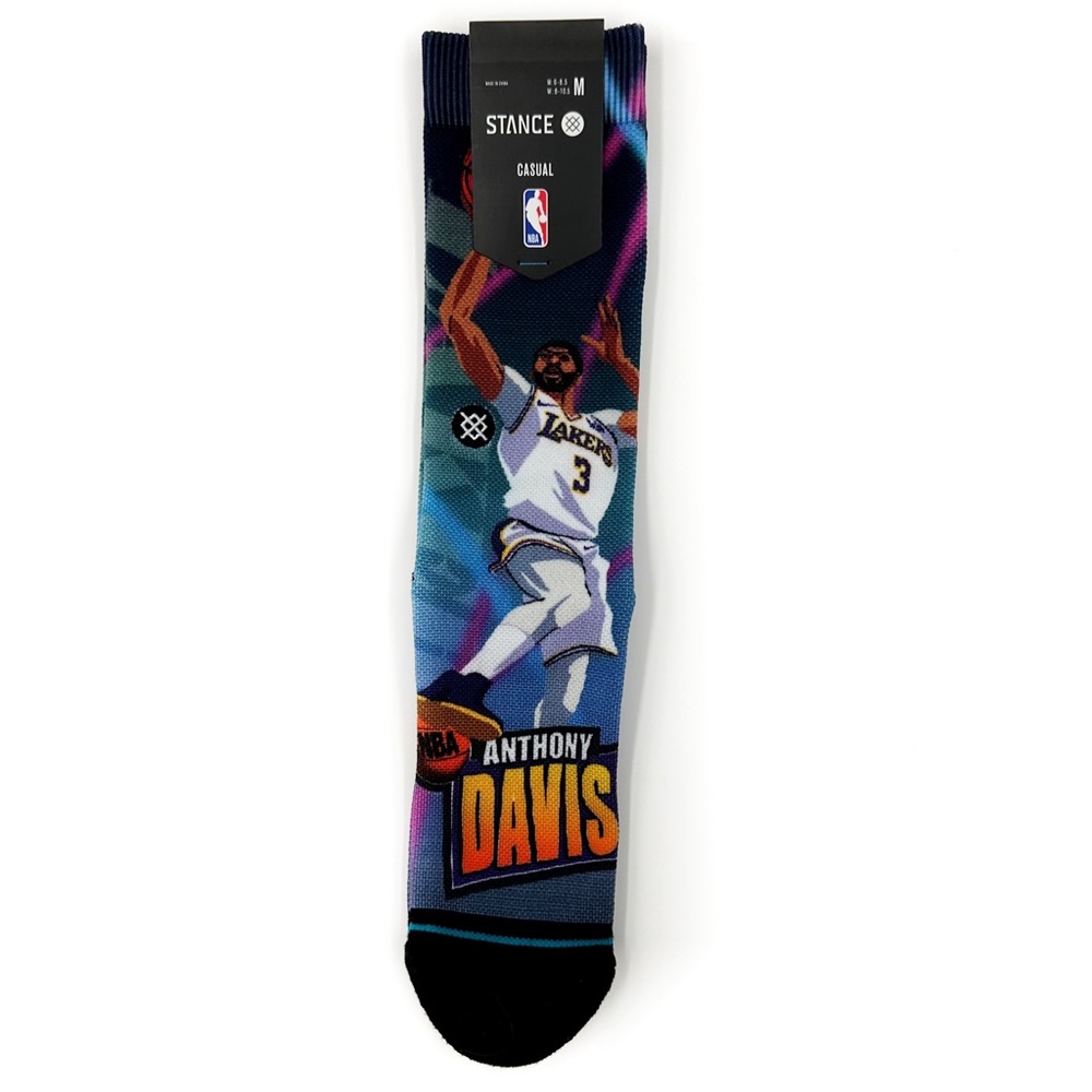 Stance NBA Anthony Davis Fast Break Crew Socks Lakers Medium Mens Womens